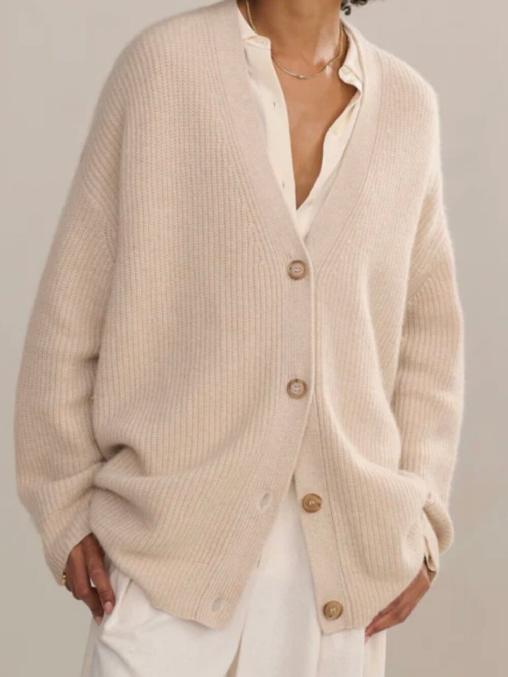 Jenni Kayne Cashmere Cocoon Cardigan in Oatmeal